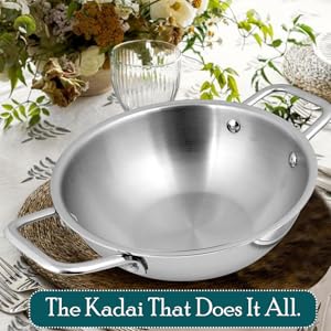 Gas & Induction Base Compitable Kadai Set with lid SPN-REESC