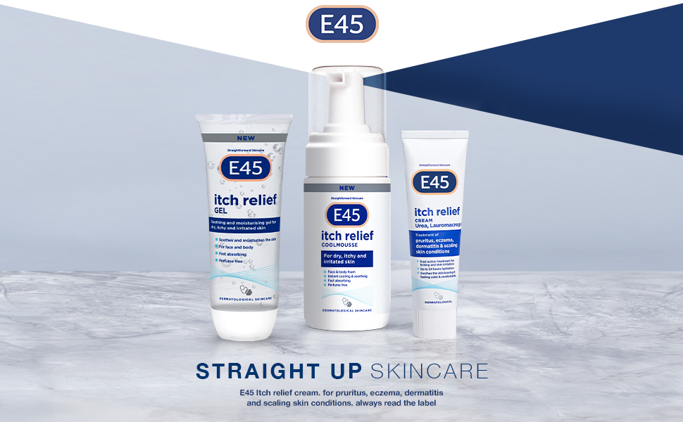 E45 Itch Relief Coolmousse For Eczema 100ml Face and Body Foam for