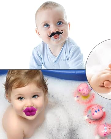 baby mustache pacifiers