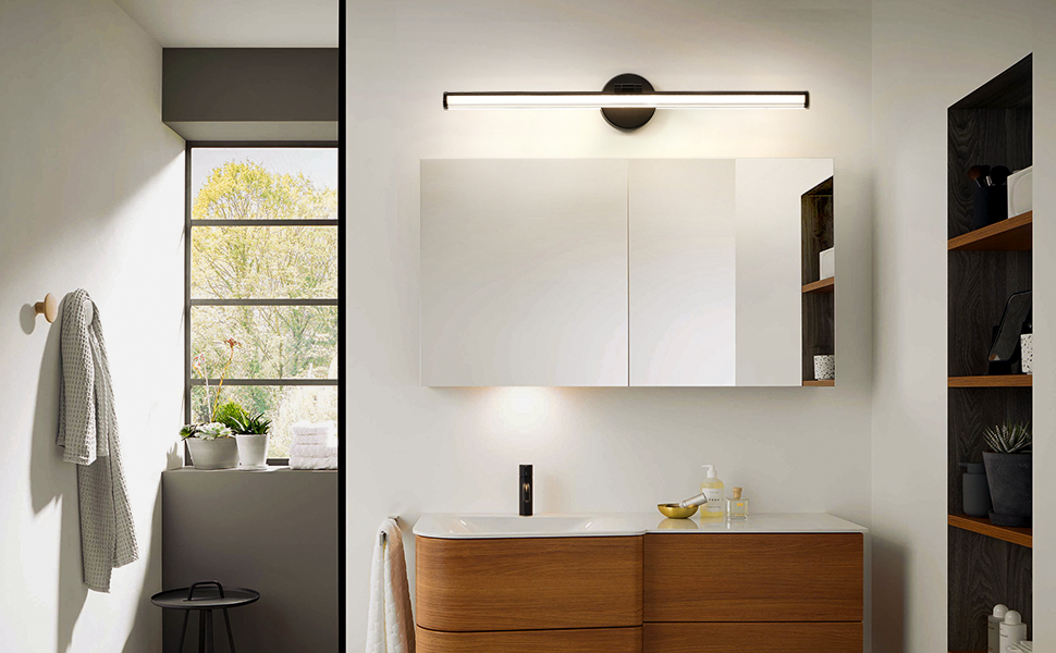 KAISITE Bathroom Light Fixture over Mirror 30 Inch Black Vanity Light