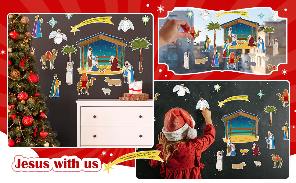 23 Pcs Christian Nativity Bulletin Board Set Nativity