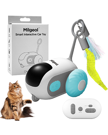 Cat Toys Interactive Cat Toy Remote Control Electric Cat Toy, 360° Automatic Gravity Smart Running Car, Smartball Automatic Cat Toy