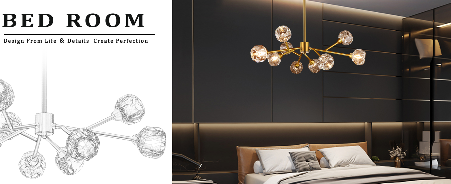 gold sputuik chandeliers