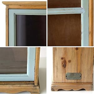 Amazon.co.jp: キャビネット 引き戸 ガラス扉 木製 スリム 薄型