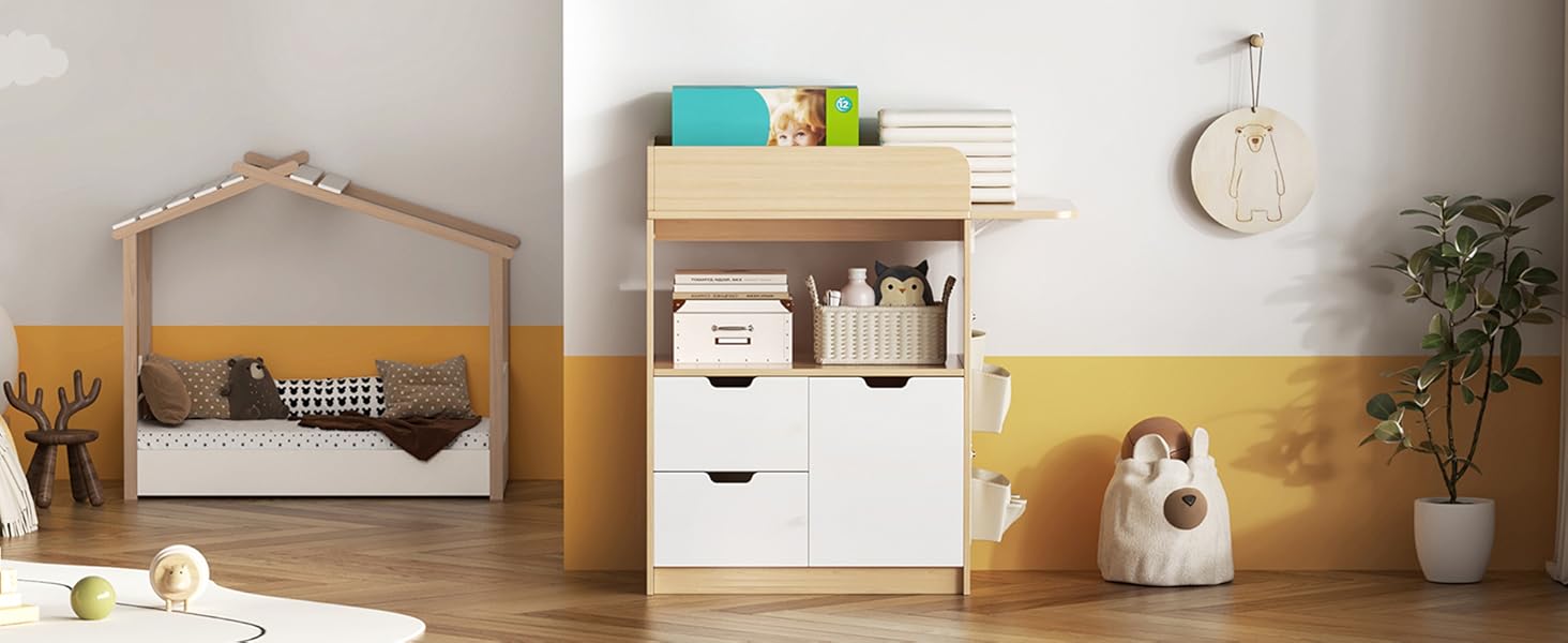 baby dresser with changing table top
