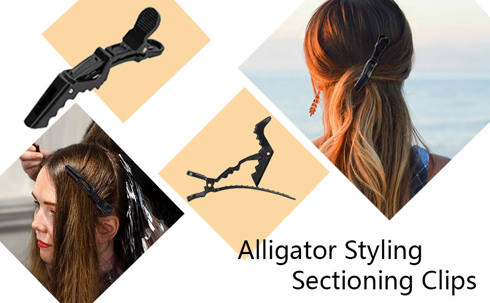 Premium alligator hair clips