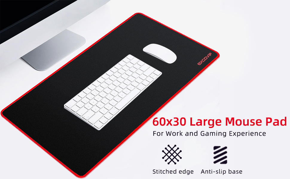 EXCOVIP Gaming Mouse Pad XL, Extended Mat Non-Slip Desk Pad Rubber Mice ...