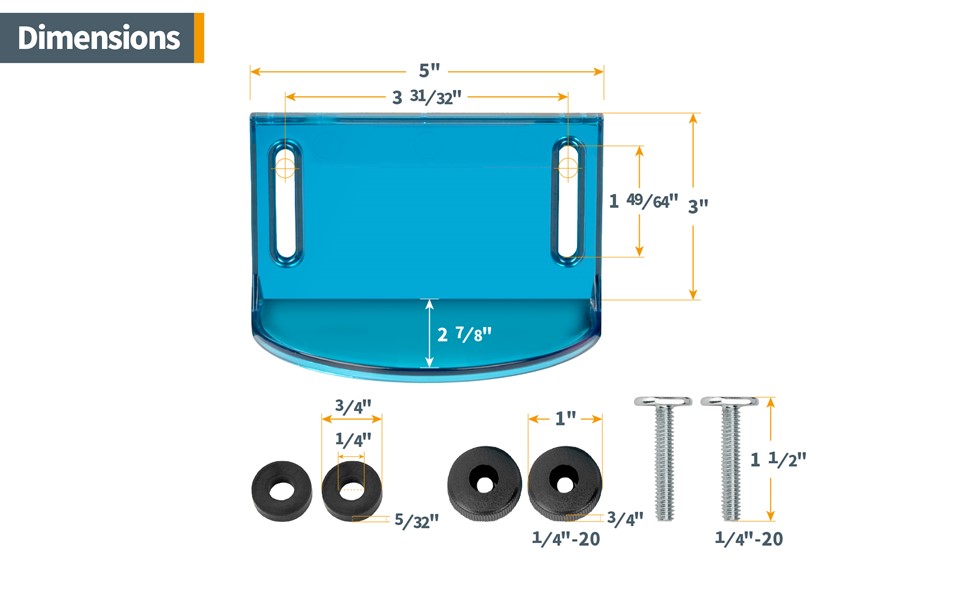 POWERTEC 71538 Full Size Router Bit Guard Kit w/Mounting Hardware