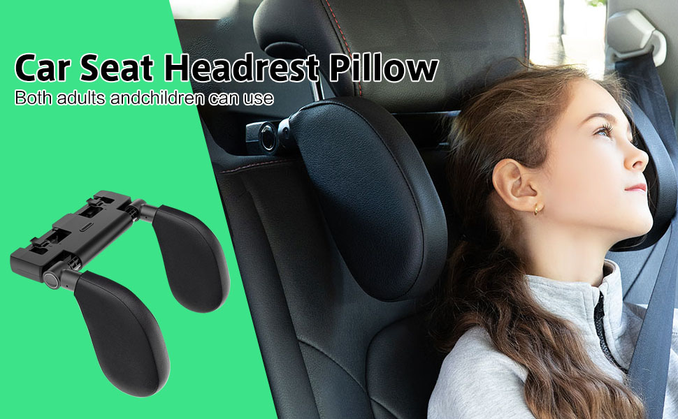 Car Headrest Pillow, Car Seat Pillow, Adjustable Car Seat Head Neck