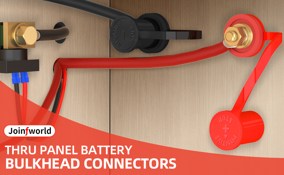 Joinfworld Thru Panel Battery Bulkhead Connectors 3/8" Stud