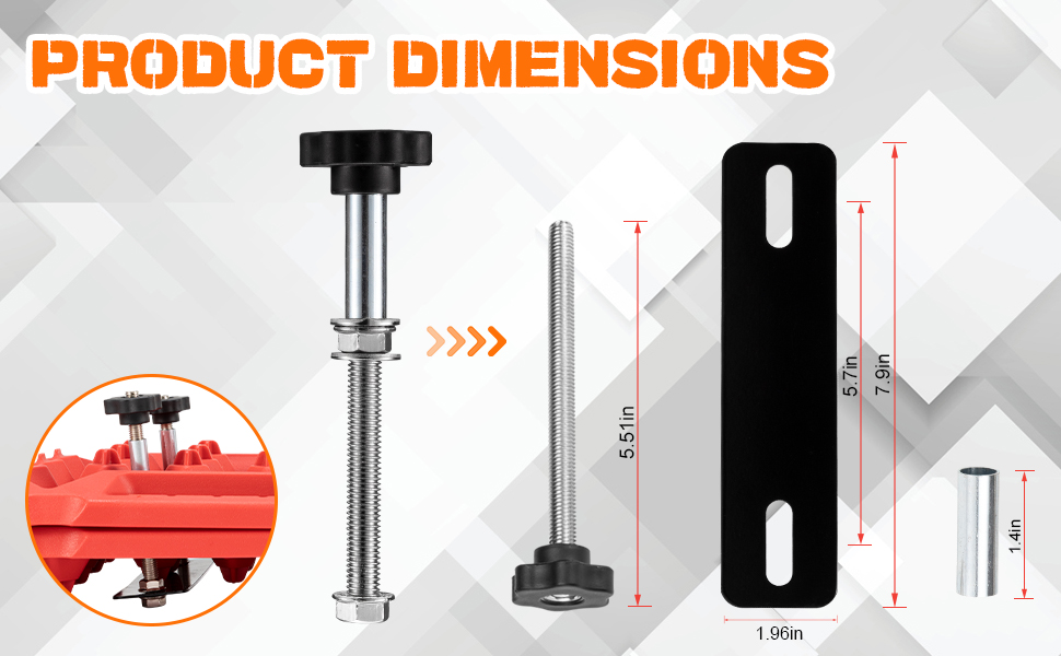 Mounting Pins Kits for Traction Boards Recovery Track Mounting Pins Kit