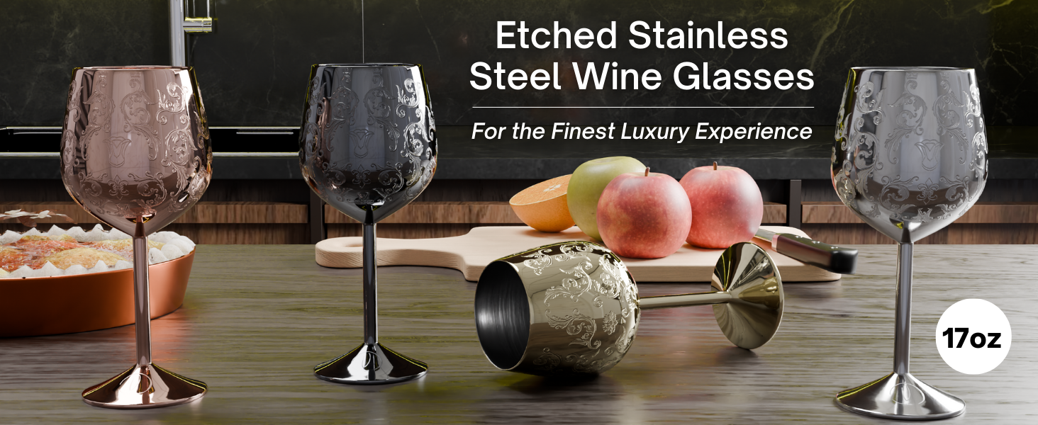 Stainless Steel Wine Glasses