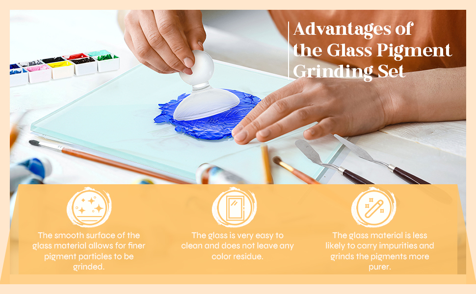 Nuanchu 109Pcs Watercolor Paint Muller Set, Watercolor