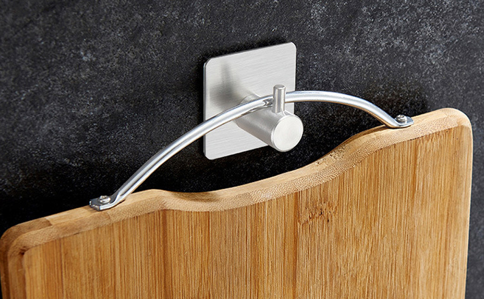 ECVV 4 Pcs Stainless Steel Self Adhesive Hooks, Towel Door Hooks for