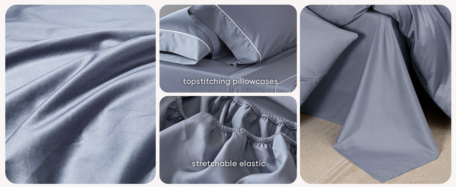 blueish grey sheet set