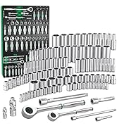 SK 1/4" & 3/8" Drive Socket Set with 160-P Ratchet, 105-Piece, SAE & Metric, SuperKrome Finish, P...