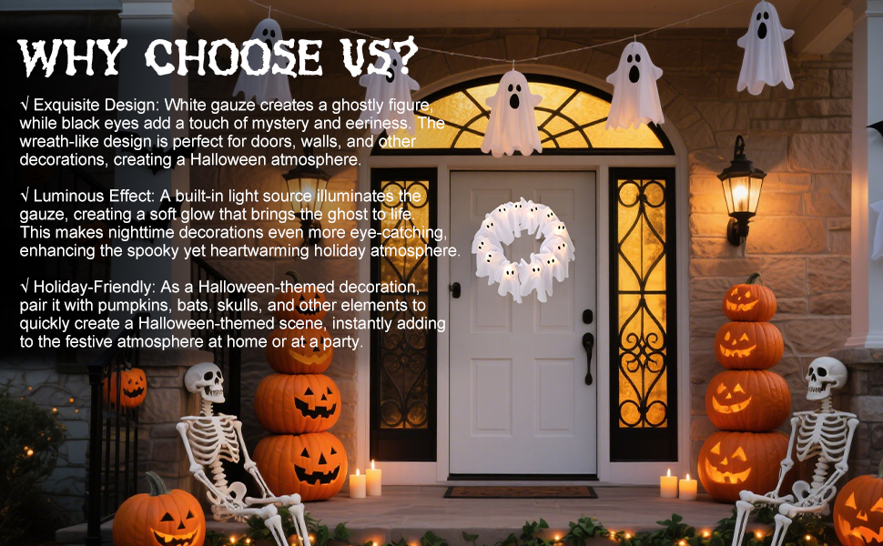 Halloween Ghost Wreath