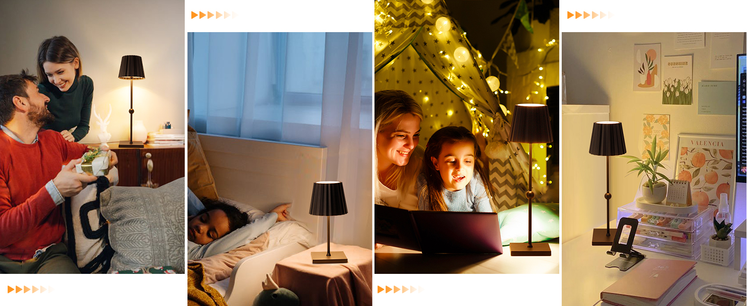 Kinsdan Cordless Table Lamp, 5200mAh Rechargeable Battery Operated