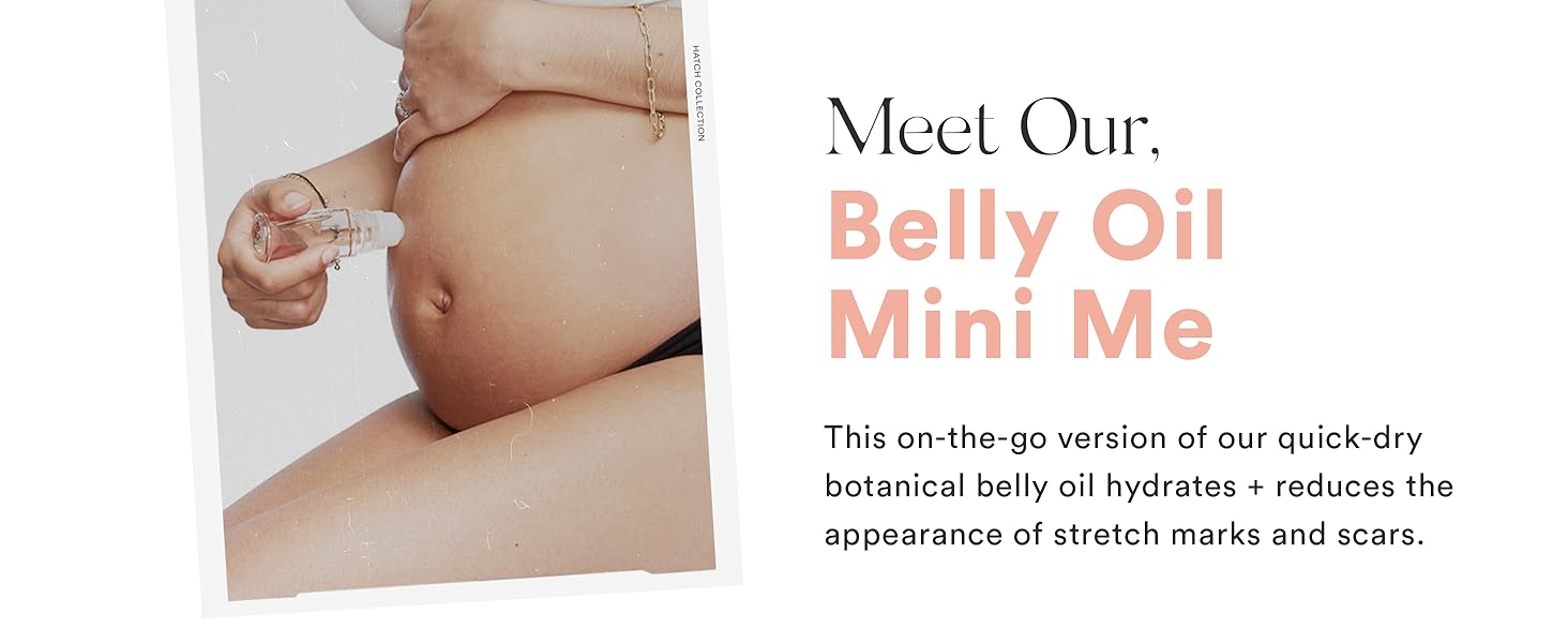 Meet our Belly Oil—supports skin + provides nutrient-rich moisture without a greasy feel.