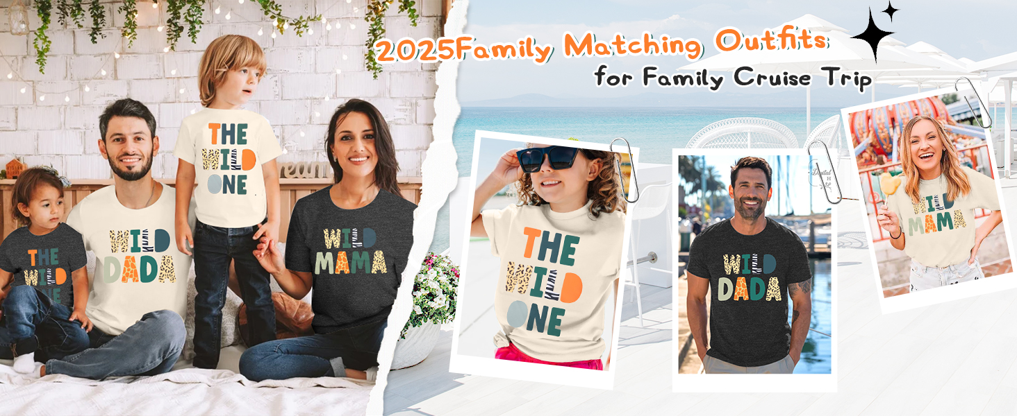 Family Trips Matching Shirts : Wild One Print Tee