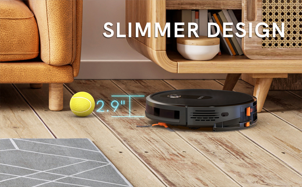 ecozy Robot Vacuum Self Emptying and Mop Combo, 3000Pa Suction Robotic