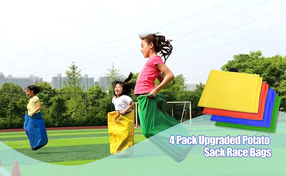 potato sack race bags  Colorful Durable Sack Race Bags Outdoor Lawn Games for Kids & Childrens