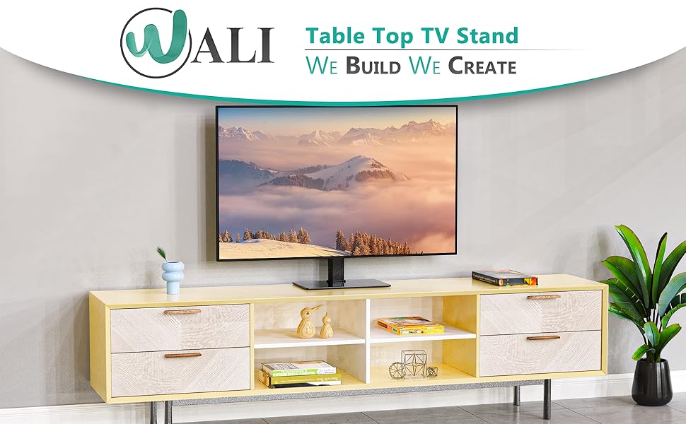 WALI Universal TV Stand, Table Top TV Stand for 32 to 47