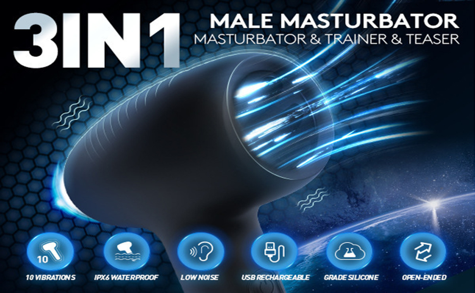 Elektrischer Masturbator Cup für Männer mit 10 Vibrationsmodi