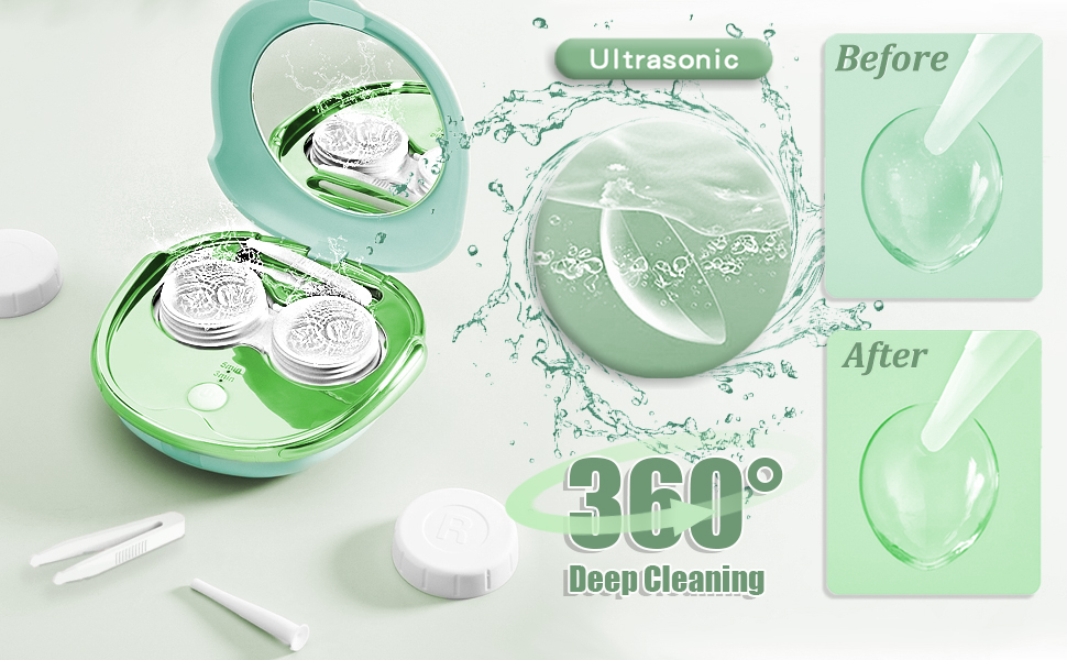 green contact lens case