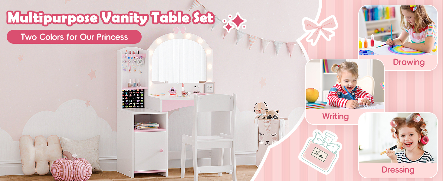 girls vanity set table