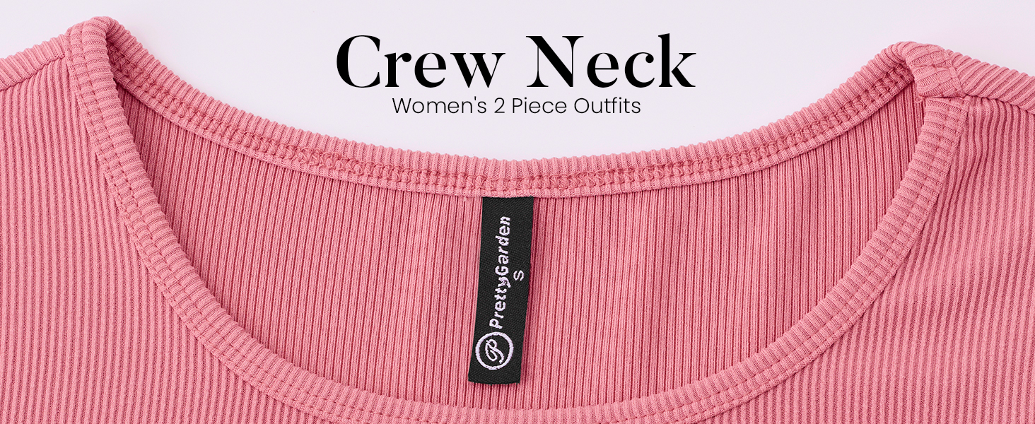 PRETTYGARDEN Women's Ribbed Knit 2 Piece Outfit Set 12 PRETTYGARDEN