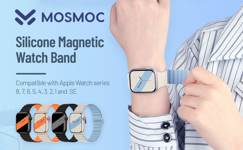 Mosmoc Silicone Magnatic Watch Band