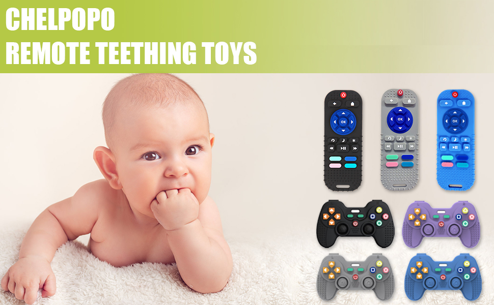 Baby Teether Toy Chew Toy for Babies 3-24 Months TV Remote Control Shape Teething