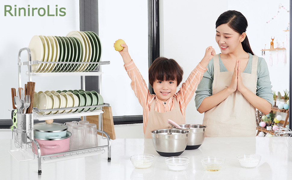 Amazon｜RiniroLis 水切りラック 3段式 食器 水切りかご