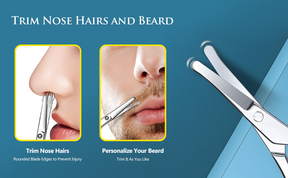 trim nose hairs and beard