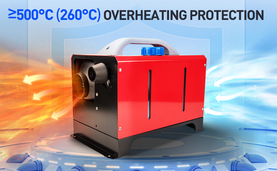 ShockFlo Diesel Heater 5kw 12v,Allinone single Hole Camping Diesel