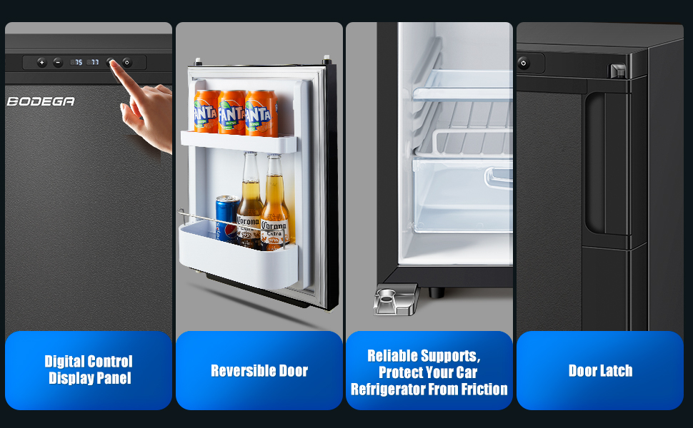 【Upgraded】BODEGA 12 Volt Refrigerator, RV Refrigerator WIFI APP Control