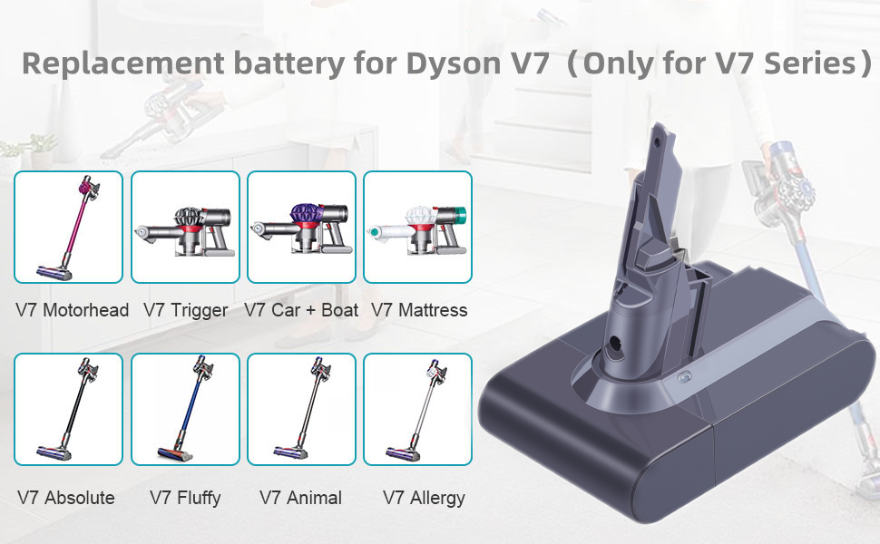 Upgraded 4.6Ah 21.6V Replacement Battery for Dyson V7 Animal Cordless Stick Vacuum