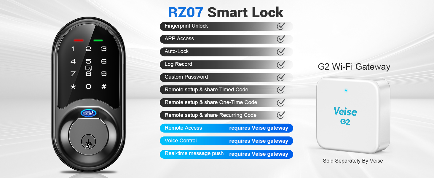 keyless entry door lock with handle