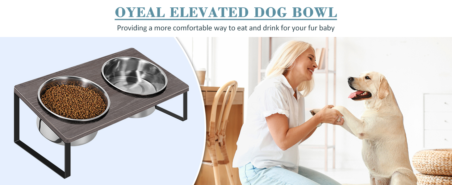 Elevated Dog Bowls, Raised Dog Bowl Feeder with Stand for