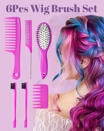 6Pcs Wig Brush Set for Styling