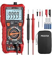 Proster Digital Multimeter 6000 Counts TRMS NCV Detector DC AC Voltage Current Meter Temperature ...