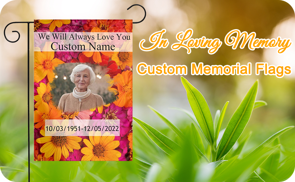 Custom Garden Flag 12x18 Double Sided Personalized