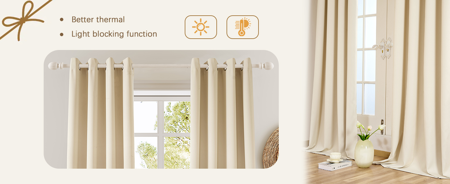 beige blackout curtains