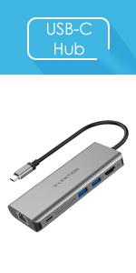 Lention C68 USB C Hub 4K HDMI, SD Card Reader, Type C Charging, Gigabit Ethernet MacBook/Surface