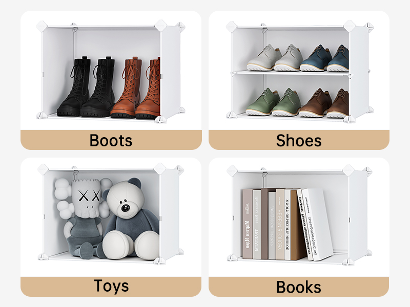 JOISCOPE Shoe Storage, 2 x 6 Tier Cube Storage Unit Shoe Rack Organizer