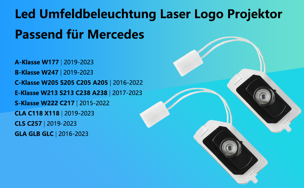 2Stück für E-Klasse W213 Coupe coupe CLS Türleuchte LED Logo Laser Projektor