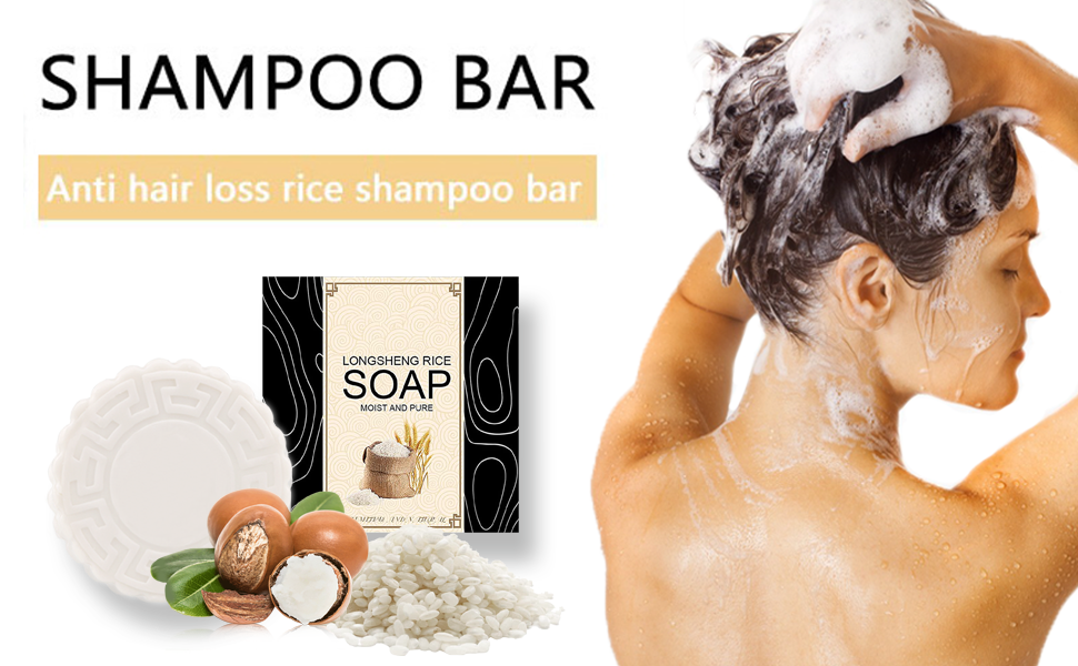 Originpro AntiHair Loss Rice Shampoo Bar,Shampoo Soap for