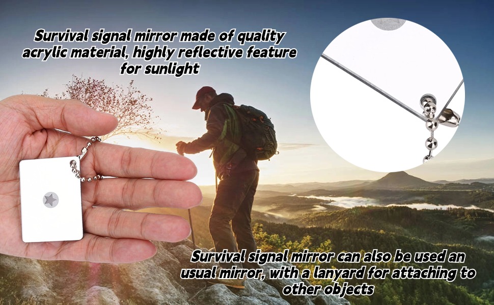  Survival Signal Mirror Emergency Reflective 