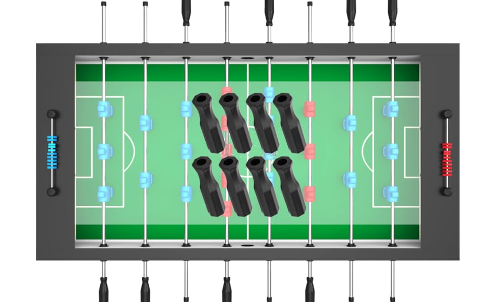 Table Football Handles 8 Pcs Plastic Table Football Grip Part Foosball Soccer Handle Grip for